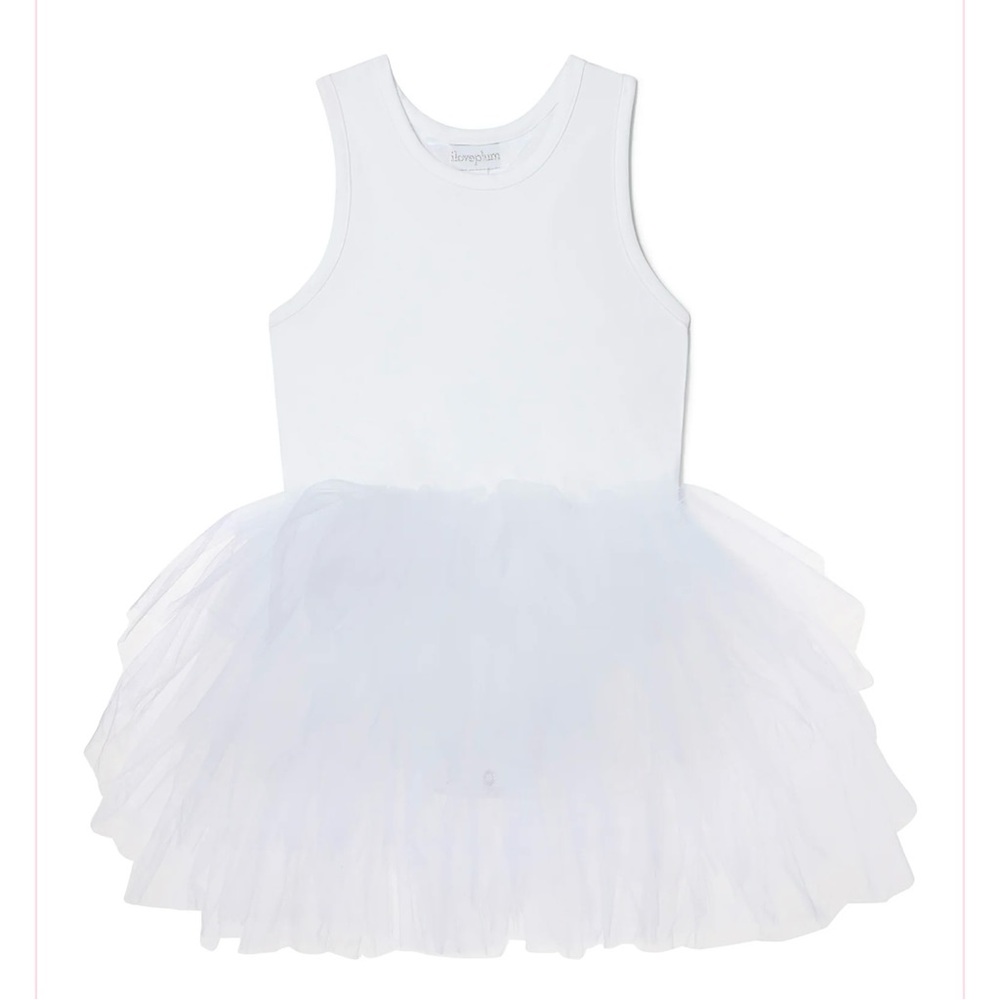 I Love Plum white tutu dress